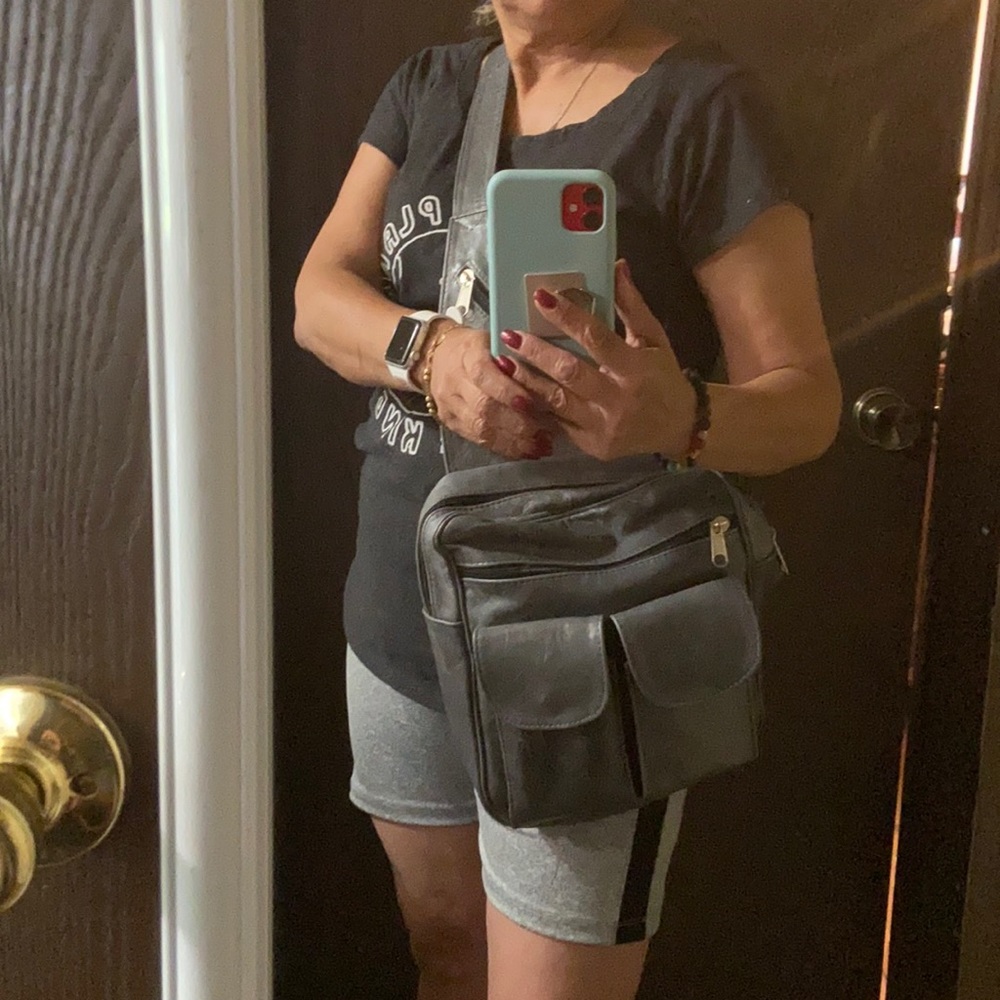 Cute Leather purse grey